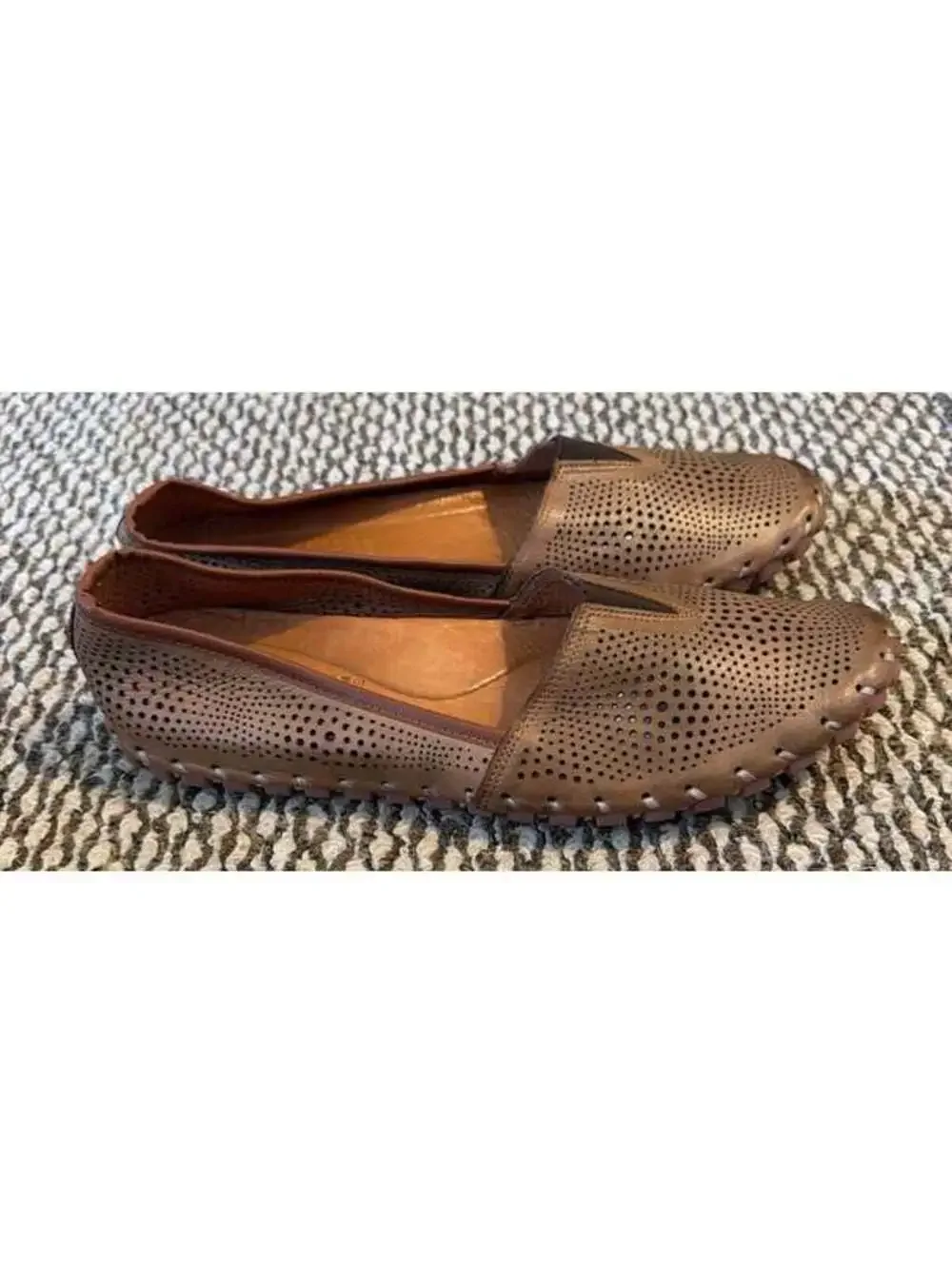 Spring Step Fia Perforated Leather Loafers 10